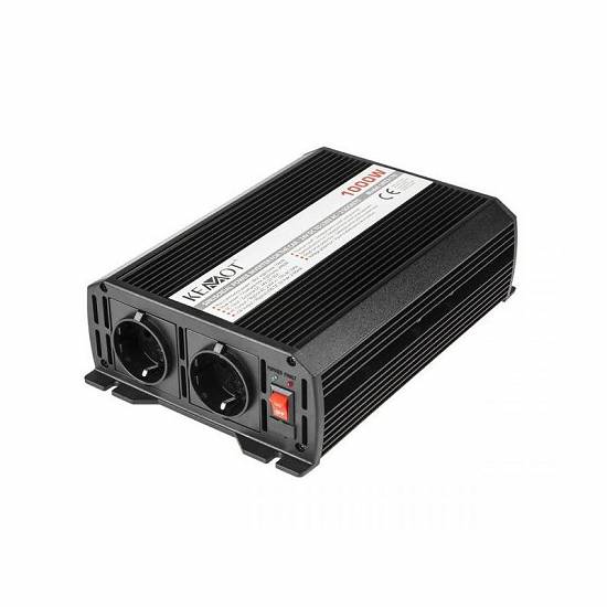 Invertor tensiune Kemot 12V/220V 1000W 2 prize