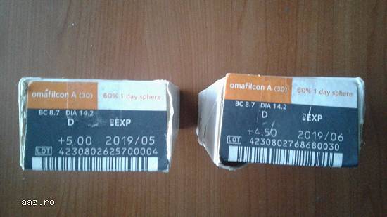 Lentile contact,  purtare 1 zi: originale/sigilate marca VISTA OPTICA