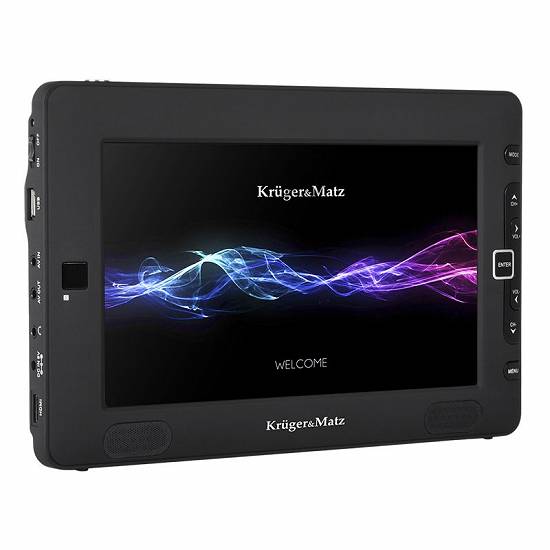 Televizor auto portabil  Kruger & Matz 9" cu DVB-T2 HD