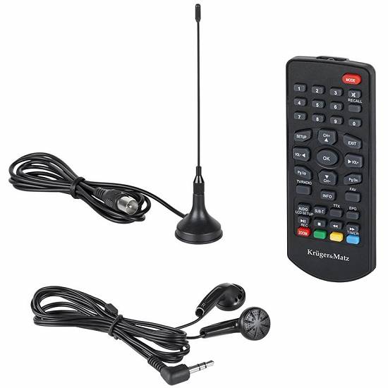 Televizor auto portabil  Kruger & Matz 9" cu DVB-T2 HD
