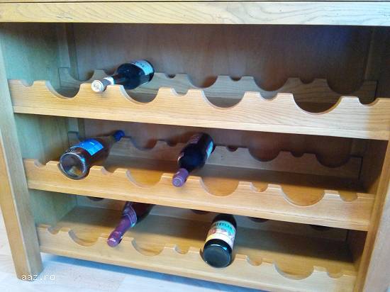 RO-610 Vinoteca Dulap vinuri stejar culoare cires