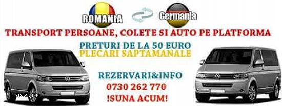 Transport persoane si colete,  Romania - Germania