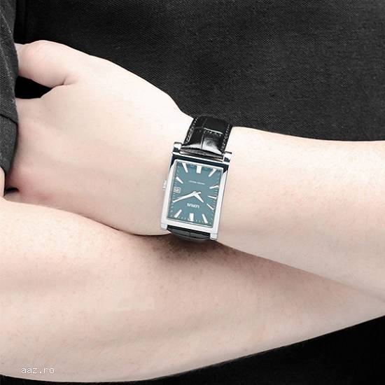 Ceas Lorus Curea Piele Neagra Afisaj Data