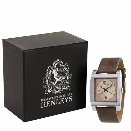 Ceas Henleys Hacienda Curea Piele Maro