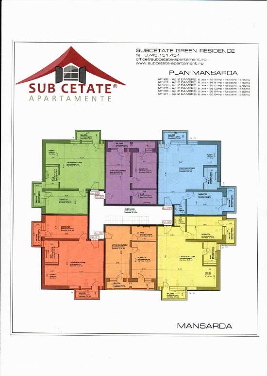 apartament nou,     2 camere tip studio