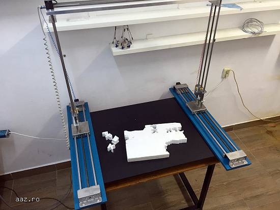 Masina de taiat cu fir incins (hot wire cnc) nichelina / volumetrie