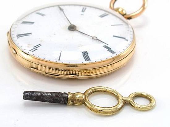 ceas de buzunar aur 18k francez cu cheie anul 1900 superba