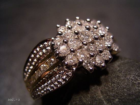 Inel Aur 14 Unisex Cu Diamante 0 80ct.