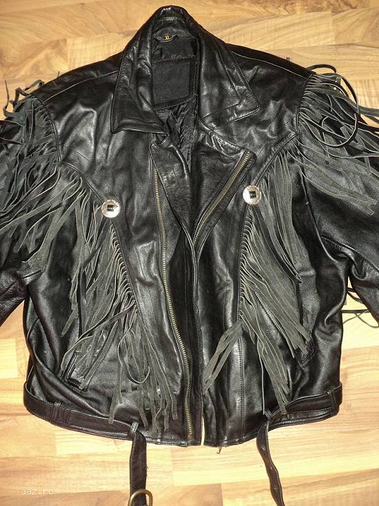 geaca moto chopper indian rock- piele naturala cu franjuri