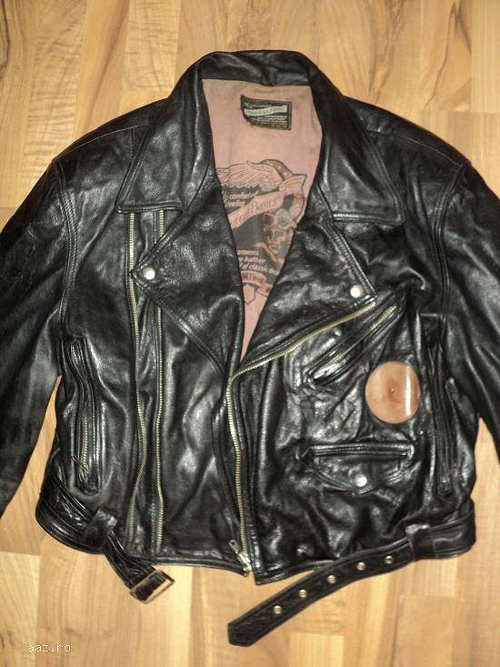geaca moto chopper /rock marimea 52 -piele naturala
