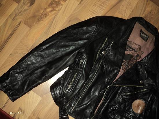 geaca moto chopper /rock marimea 52 -piele naturala