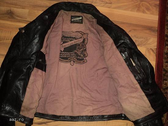 geaca moto chopper /rock marimea 52 -piele naturala