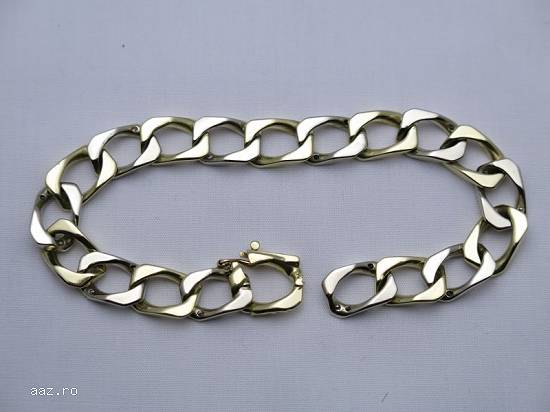 Bratara Aur Alb Si Galben 14k Unisex Cu Diamante 0 70ct cu certificat