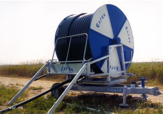 Tambur de irigat 75 x 300m cu tun de apa