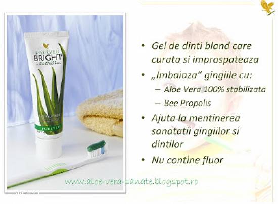 Pasta de dinti cu aloe vera
