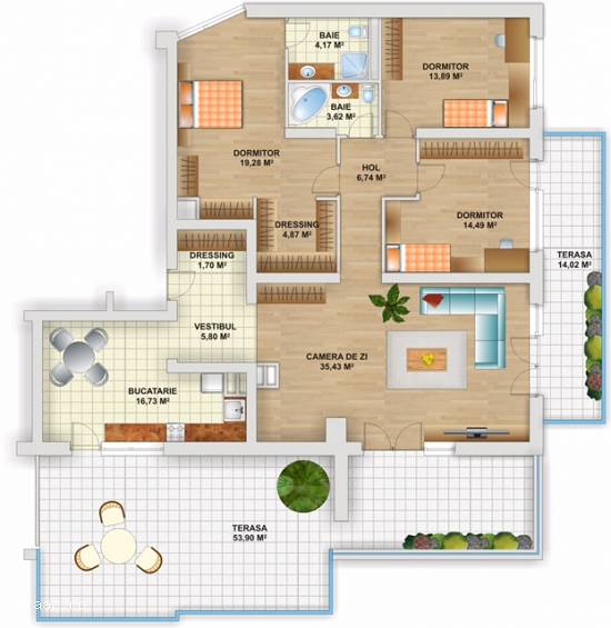 Penthouse etaj 15 Negociabil