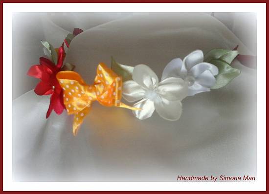 Coronita cu flori handmade multicolore