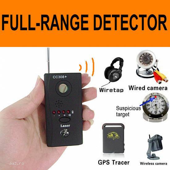 Detector microfon ascuns camere wireless spy cam CC308 laser