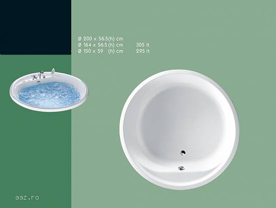 cada baie rotunda diametru mare de 200 cm