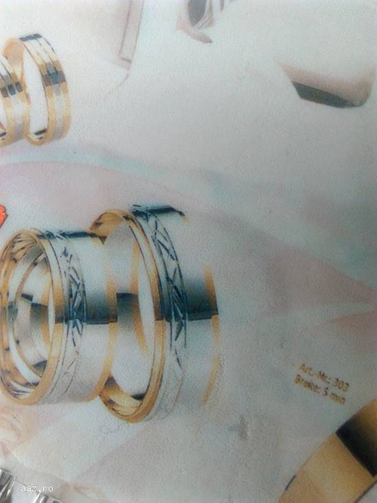 verighete din aur 14k. de 12 gr ambele cu latimea 8mm.