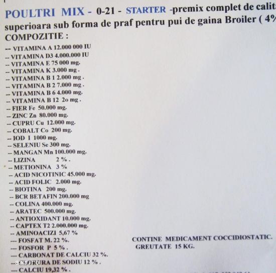 Premix pui 3,  5 % ECO