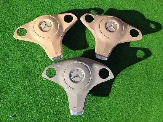 Capac airbag piele gri/crem mercedes amg slk,  cls,  sl 2007-2011