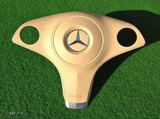 Capac airbag piele gri/crem mercedes amg slk,  cls,  sl 2007-2011