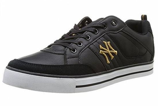 pantofi sport barbatesti,   new york yankees sneaker sunya low,   negri,   44,   noi,   cutie cu hol