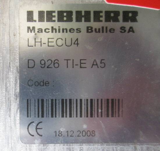 Calculator Liebherr LH-ECU4 pt. motor Liebherr D926 si Liebherr D9406