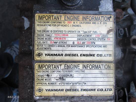 Motor Yanmar 4TNE86-ETK