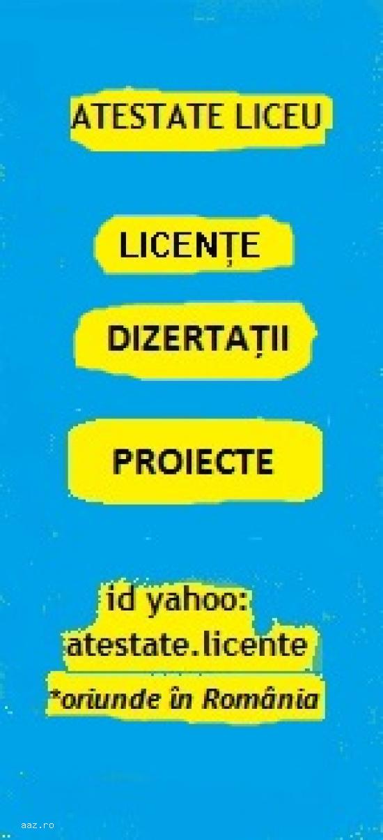 Atestat liceu,   proiecte,   disertatii