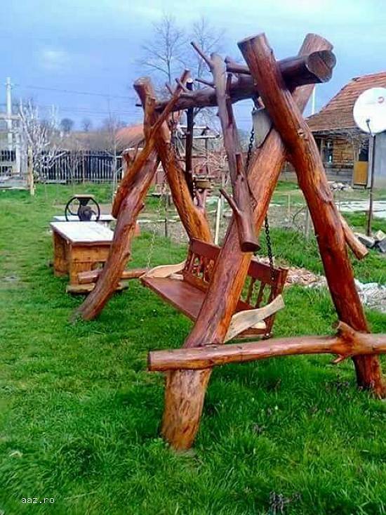 Mobilier de gradina,   balansoar rustic