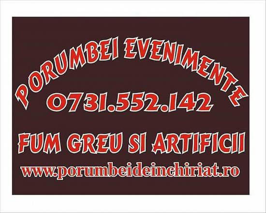 Porumbei albi Evenimente si Fum greu cu Gheata Carbonica