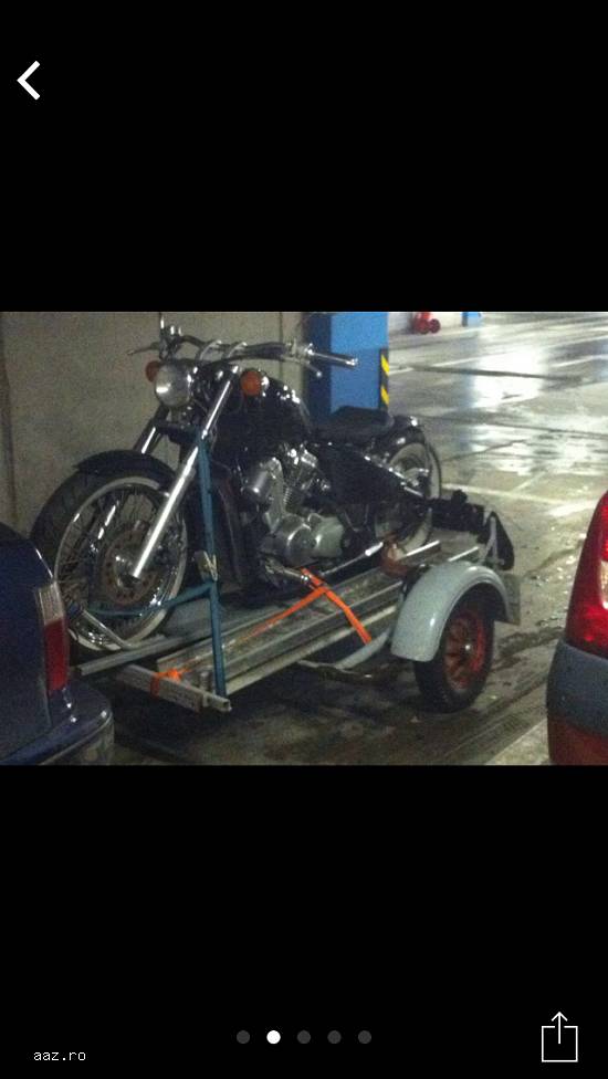 Transport motociclete solo / cu atas / ATV-uri cu remorca specializata cu rampa de incarcare si chin
