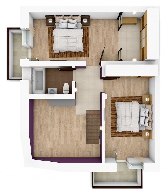apartament 3 camere,       duplex,       86 mp