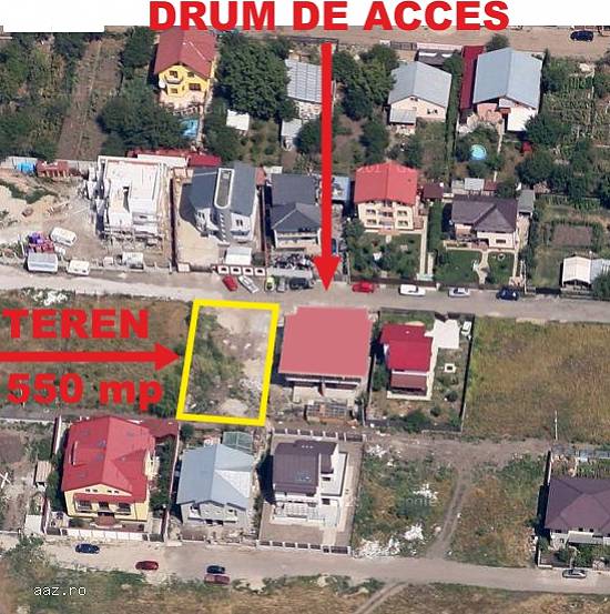 Teren 550 mp cu toate utilitatile in Rahova