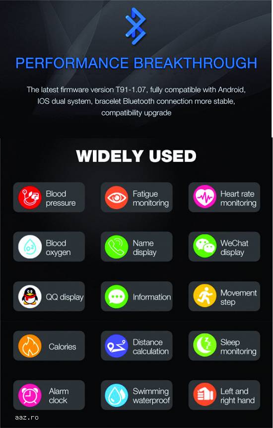 NEW - Smartwatch A88+ Multifunction Touch 0.66 OLED inch.