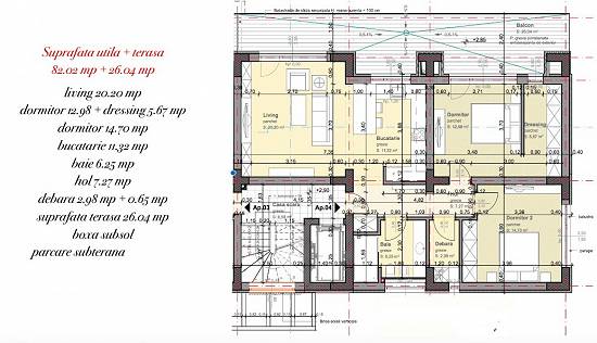 Apartament 3 camere,   sectiunea LUX ,   Brasov