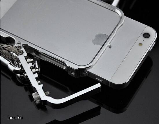 Aluminum Metal Bumper button Case Tactical Edition pentru iPhone 5 5s