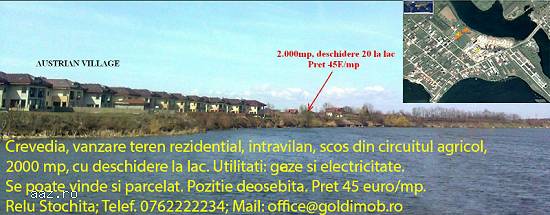 vanzare teren rezidential Crevedia