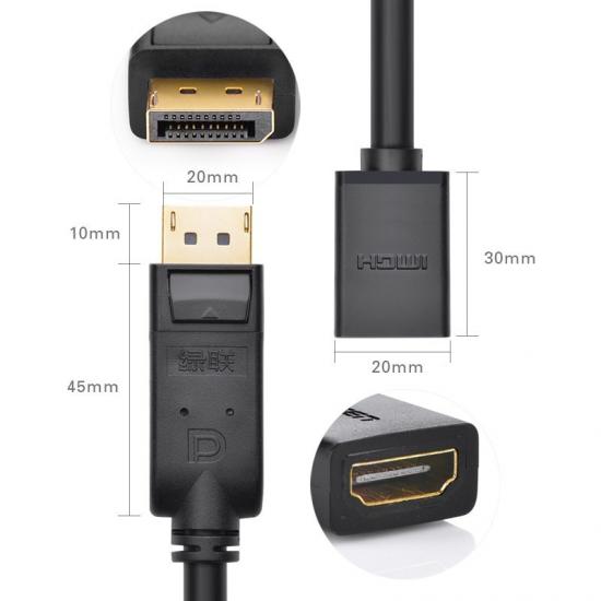 0.25M DisplayPort male to HDMI female adapter cable UG345 Ref: UG345