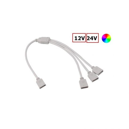 1 to 3 RGB Splitter Connector 1x Female to 3x Female Cable AL356 Ref: AL356