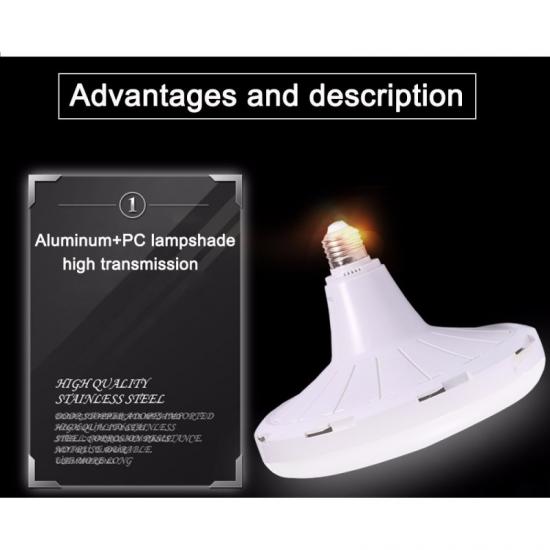 15W E27 Cold White 32 LED`s SMD5730 UFO Bulb AL318 Ref: AL318