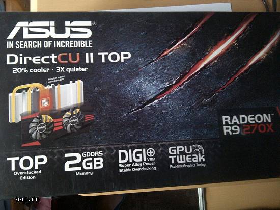 Placa video Asus Radeon R9 270x 2GB VRAM
