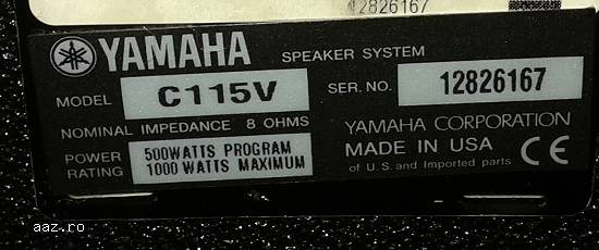 SONORIZARE YAMAHA (made in USA)-mixer,  boxe,  stativ,  cabluri,  case,  huse