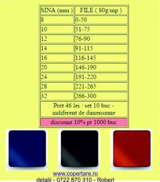 Coperti de diploma pe sina BLANK