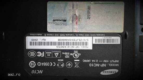Notebook Samsung NP-NC10-KA07ES