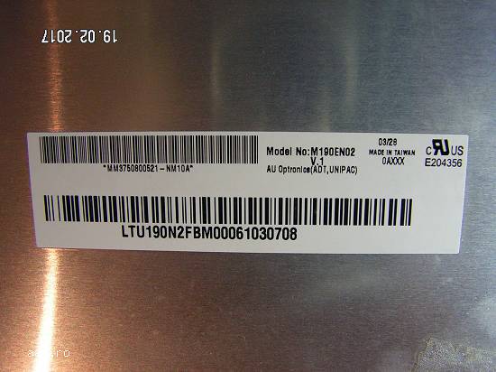 Display LCD - M190EN02-V1
