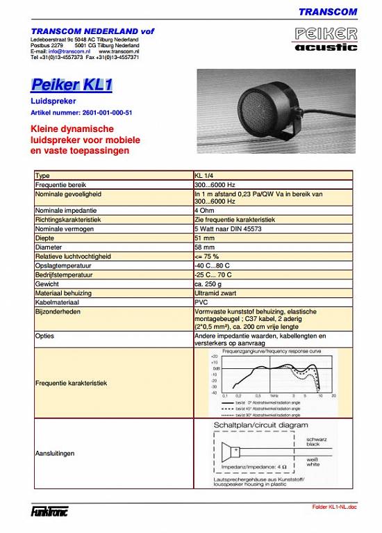 Difuzor Exterior Auto Peiker KL1