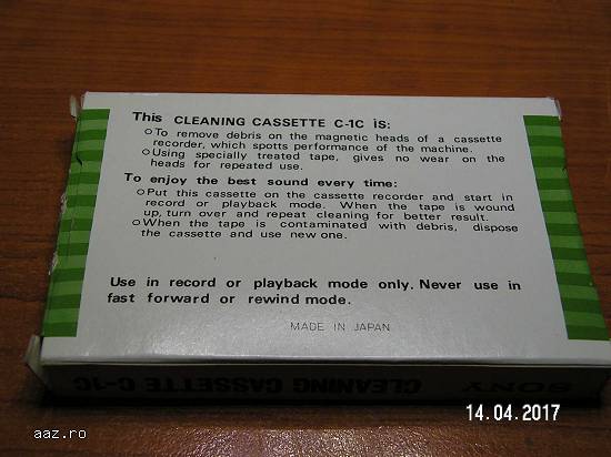 Sony Cleaning Cassette C-1C